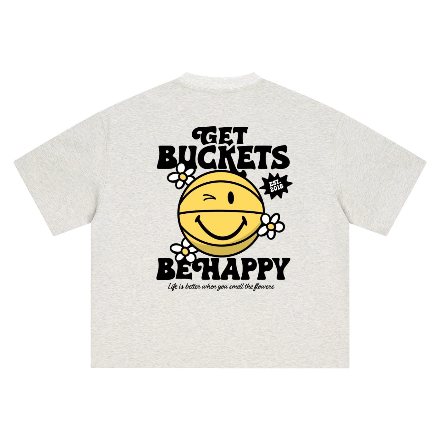 Happy "buckets." Boxy Tee - Image 6